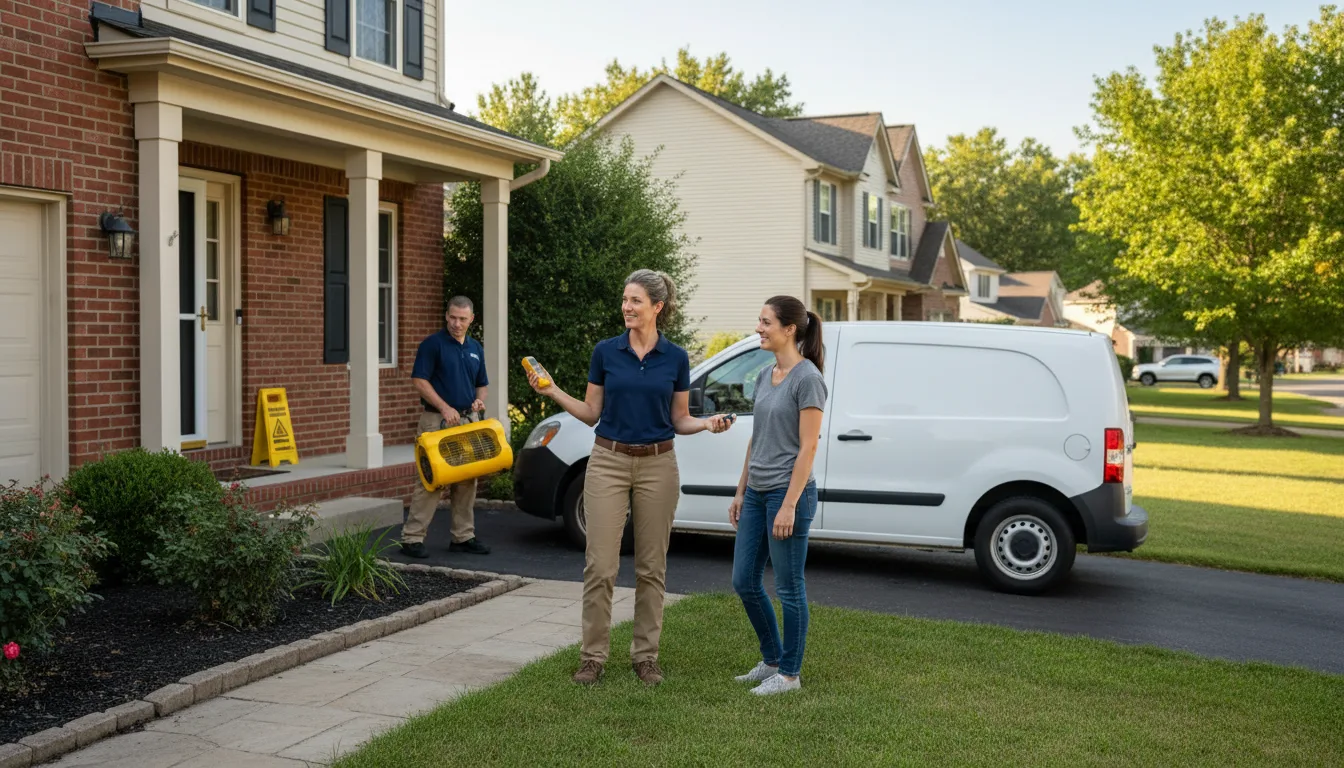 Residential water damage restoration in Porterville, MS